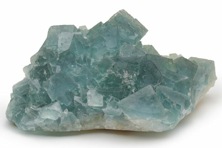 Cubic, Blue-Green Fluorite Crystal Cluster with Phantoms - China #217459